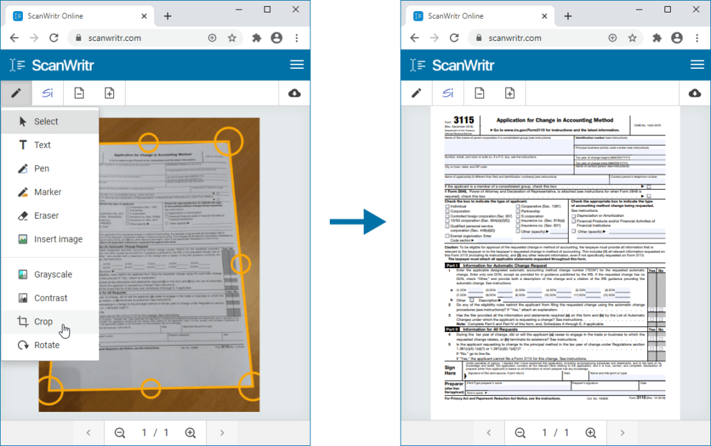 scanwritr online